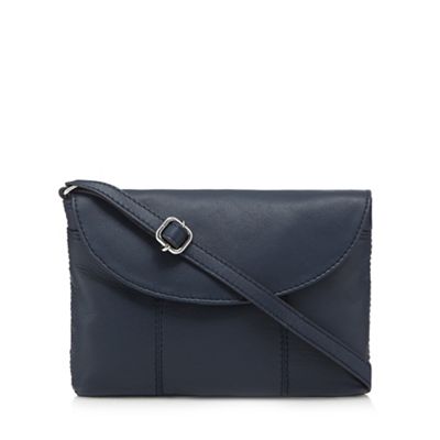 Navy small flap over cross body bag